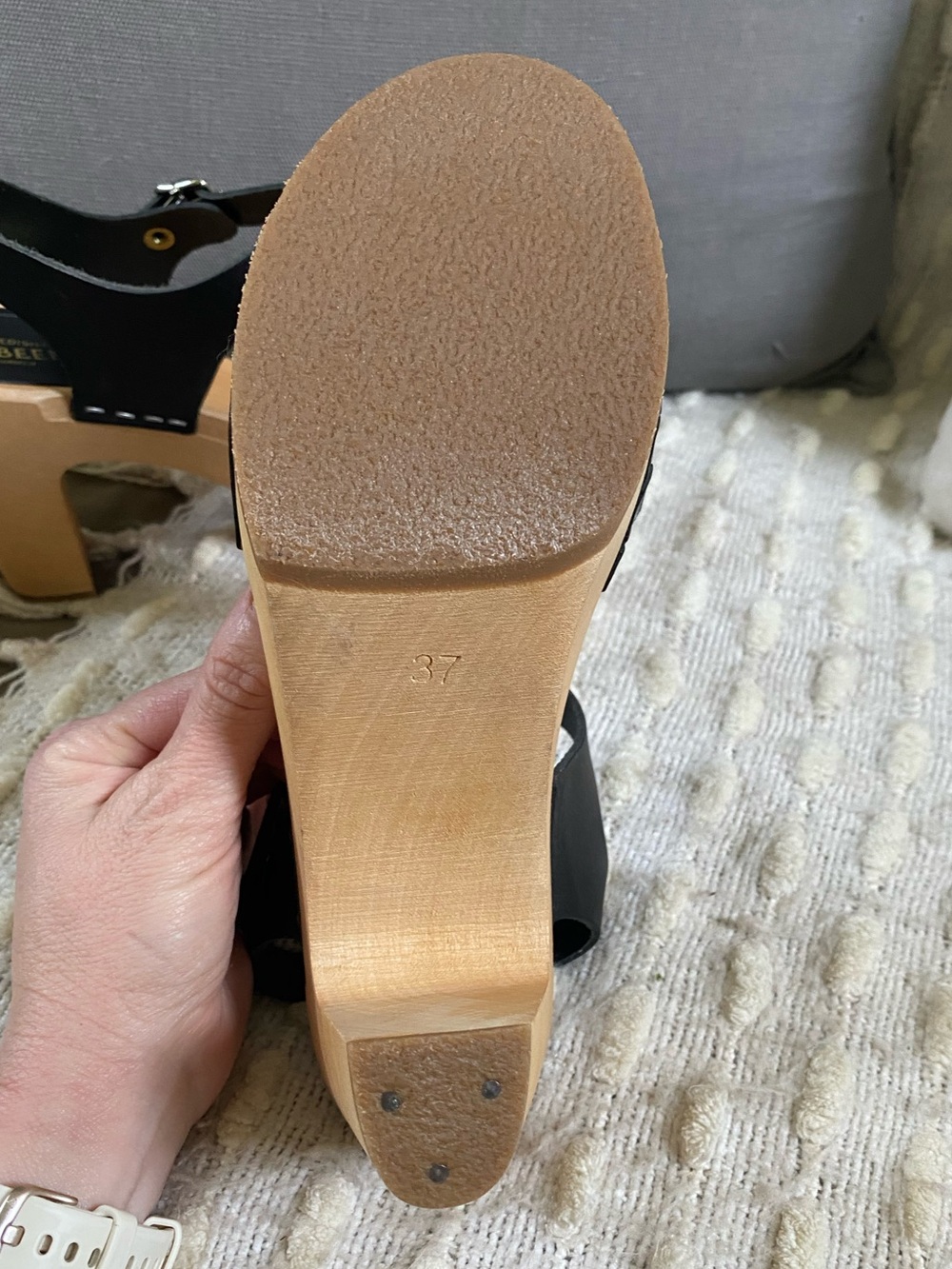 {Swedish Hasbeens} New Braided Sky High Clogs - Picture 5 of 6